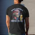 George Washington 4Th Of July Make America Drunk Again Funny Mens Back Print T-shirt Gifts for Him