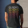 Gladys Retro Wordmark Pattern Vintage Style Men's T-shirt Back Print Gifts for Him