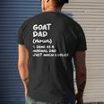 Goat Dad Definition Funny Mens Back Print T-shirt Gifts for Him