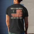Gods Children Are Not For Sale Funny Saying Patriotic Flag Patriotic Funny Gifts Mens Back Print T-shirt Gifts for Him