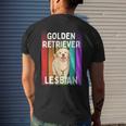 Golden Retriever Lesbian Mens Back Print T-shirt Gifts for Him