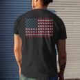 Goldfinch American Flag Passerine Us 4Th Of July Usa Men's T-shirt Back Print Gifts for Him