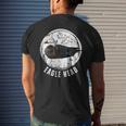 Goose Hunting Blue Goose Eagle Head Mens Back Print T-shirt Gifts for Him