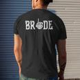 Gothic Skeleton Bride Wedding Just Married Spooky Halloween Mens Back Print T-shirt Gifts for Him