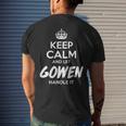 Gowen Name Gift Keep Calm And Let Gowen Handle It Mens Back Print T-shirt Gifts for Him