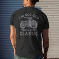 Grandad Birthday Vintage Motorbike Funny Motorcycle Mens Back Print T-shirt Gifts for Him