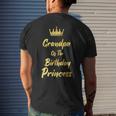 Grandpa Of The Birthday Princess Matching Family Birthdays Men's Back Print T-shirt Gifts for Him