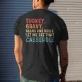 Gravy Beans And Rolls Let Me Cute Turkey Thanksgiving Men's T-shirt Back Print Gifts for Him