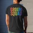 Groom Squad Party Lgbt Same Sex Gay Wedding Husband Men Mens Back Print T-shirt Gifts for Him