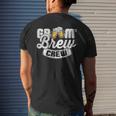 Grooms Brew Crew Groomsmen & Best ManMen's T-shirt Back Print Gifts for Him