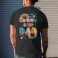 Groovy Step Dad Stepdaddy Step Father Fathers Day Retro Gift For Mens Mens Back Print T-shirt Gifts for Him
