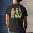 Groovy All Together Now Summer Reading 2023 Librarian Book Men's Back Print T-shirt Gifts for Him