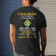 Grumpy Old 4Th Infantry Division Veteran Men's Back Print T-shirt Gifts for Him