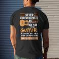 Guitar Dad Gift | Never Underestimate An Old Man With Guitar Gift For Mens Mens Back Print T-shirt Gifts for Him