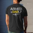 Guns Armed And Dadly Deadly Father Men's Back Print T-shirt Gifts for Him