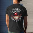 Haha Creepy Laugh Of Halloween Evil Killer Scary Clown Mens Back Print T-shirt Gifts for Him