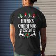 Hanks Name Gift Christmas Crew Hanks Mens Back Print T-shirt Gifts for Him