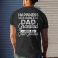 Happiness Is Being A Dad Granddad And A Great Grandad Funny Gifts For Dad Mens Back Print T-shirt Gifts for Him
