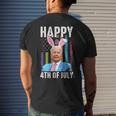 Happy 4Th Of July Joe Biden Easter Day Rabbit Bunny Eggs Men's Back Print T-shirt Gifts for Him
