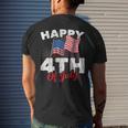 Happy 4Th Of July Patriotic American Us Flag 4Th Of July Men's Back Print T-shirt Gifts for Him