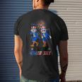 Happy 4Th Of July Uncle Sam Griddy Dance Men's Back Print T-shirt Gifts for Him