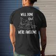 Happy Fathers Day From Dog And Cat Men's Back Print T-shirt Gifts for Him