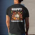 Happy Thanksgiving Funny Guinea Pig Turkey Autumn Guinea Pig Gifts For Pig Lovers Funny Gifts Mens Back Print T-shirt Gifts for Him