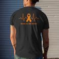 Heartbeat Enough End Gun Violence Awareness Orange Ribbon Mens Back Print T-shirt Gifts for Him
