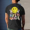 Hello Fifth Grade Hippie Smile Face 5Th Grade Back To School Mens Back Print T-shirt Gifts for Him