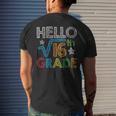 Hello Square Root 16 4Th Grade Back To School Math Nerd Gift Math Funny Gifts Mens Back Print T-shirt Gifts for Him