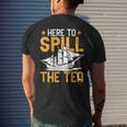 Here To Spill The Tea Usa Independence 4Th Of July Graphic Mens Back Print T-shirt Gifts for Him