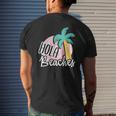 Hola Beaches Palm Tree Beach Summer Vacation Men's T-shirt Back Print Gifts for Him