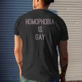 Homophobia Is Gay Equality Quote Men's T-shirt Back Print Gifts for Him