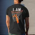 I Am 7 Basketball Themed 7Th Birthday Party Celebration Mens Back Print T-shirt Gifts for Him