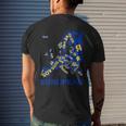 I Am European Multi Lingual Cultural Pride Continent Mens Back Print T-shirt Gifts for Him