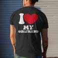 I Heart Love My Girlfriend Mens Back Print T-shirt Gifts for Him
