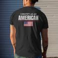 I Identify As An American No Identity Politics Usa Flag Usa Funny Gifts Mens Back Print T-shirt Gifts for Him