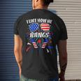 I Like How He Bangs 4Th Of July Matching Couples Mens Back Print T-shirt Gifts for Him