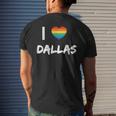 I Love Dallas Gay Pride Lbgt Mens Back Print T-shirt Gifts for Him