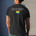 I Love My Brother And His Husband Gay Pride Loving Sibling Mens Back Print T-shirt Gifts for Him