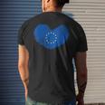 I Love The Eu | European Union Pride | Eu Flag Mens Back Print T-shirt Gifts for Him
