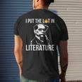 I Put The Lit In Literature Charles Dickens Writer Funny Writer Funny Gifts Mens Back Print T-shirt Gifts for Him