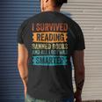I Survived Reading Banned Books And All I Got Was Smarter Reading Funny Designs Funny Gifts Mens Back Print T-shirt Gifts for Him