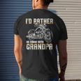 Id Rather Be Riding With Grandpa Biker Men's Back Print T-shirt Gifts for Him