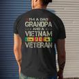 Im A Dad Grandpa And Vietnam Veteran Fathers Day Retro Mens Back Print T-shirt Gifts for Him