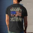 I'm A Dad Grandpa And Veteran Retro Papa Grandpa Men's T-shirt Back Print Gifts for Him