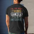 Im The Best Thing My Wife Ever Found On The Internet Couple Funny Gifts For Wife Mens Back Print T-shirt Gifts for Him