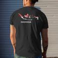 Indonesia Flag Pride Distressed Indonesian Mens Back Print T-shirt Gifts for Him