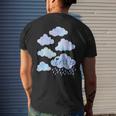 Infp Day Dreamer Blue Rain Clouds Watercolor Men's T-shirt Back Print Gifts for Him