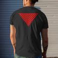 Inverted Red Triangle With Patterns Men's T-shirt Back Print Gifts for Him